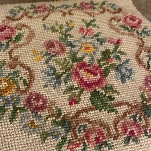 Vintage Floral Needlepoint Purse - Picture 12 of 12
